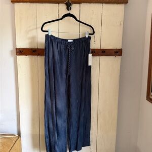 Sienna Sky Dark Blue and White Striped Apparel